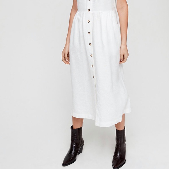 ARITZIA Wilfred Naeva Linen Button Front Dress S - Picture 9 of 16